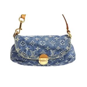 Louis Vuitton Pleaty Bag Shoulder Monogram Denim